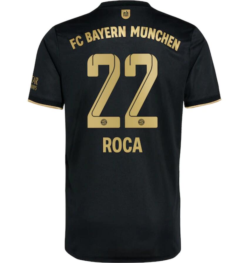 2021/22 FC Bayern Munchen Away Kit Soccer Jersey with Roca 22 printing